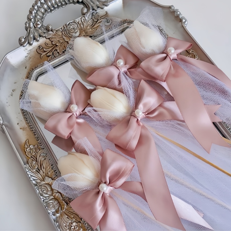 Home Fragrance Gift - 5 buah lilin aromaterapi berbentuk bunga